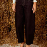 BALLOON DARK BLUE WIDE LEG JEANS 9111-6
