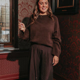 BRING THE MAGIC BROWN RHINESTONE PANTS