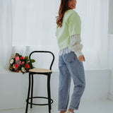 AMINA PISTACHIO GREEN SWEATER