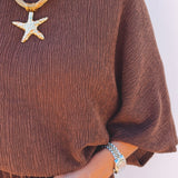 EIVISSA BROWN TWO-PIECE SET