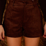 TRINLEY BROWN SUEDE SHORT 2523-CH-1