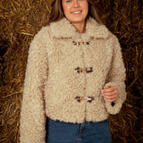 BEIGE TEDDY TWIST JACKET