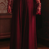 PARKER BORDEAUX WIDE BELT PANTS