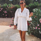 SOL Y SAL WHITE EMBROIDERED DRESS