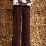 BROWN WIDE LEG JEANS 9092-9