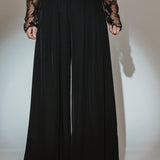 PARKER BLACK WIDE BELT PANTS