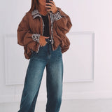 LISE BROWN CHECKERED JACKET