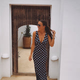 VERANIA BROWN POLKADOTS DRESS