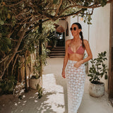 BAJA ECRU LACE SKIRT