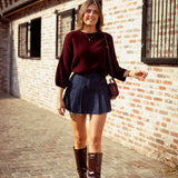 CORALIE BORDEAUX PULL