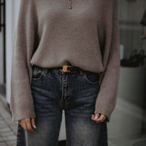 MACKENZIE BEIGE KNIT SWEATER