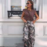 QUINLEY BEIGE/KHAKI STUDS BALLOON PANTS