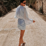 NEREA LIGHT BLUE BLOUSE