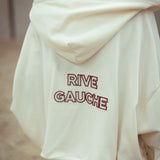 RIVE GAUCHE ECRU ZIP CARDIGAN
