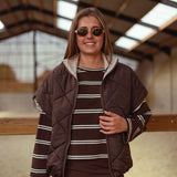 CASSIDIE BROWN PUFFER JACKET