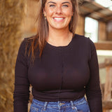 OPAL BLACK LONGSLEEVE SHIRT