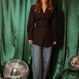 RHINESTONE BLUE STRAIGHT JEANS A3865-A