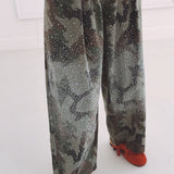 MAXIME KHAKI ARMY RHINESTONE BALLOON PANTS