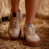 SILVERADO BEIGE RIBBED SNEAKERS