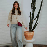 NORI BEIGE BUTTON CARDIGAN