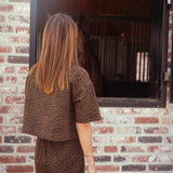 ROAR READY BROWN LEOPARD BLOUSE