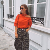 RONJA RED CUT-OUT T-SHIRT