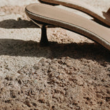 MARITZA BEIGE LINEN HEELS