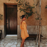COCOTERO ORANGE LINEN PLAYSUIT