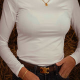 LEITH WHITE LONGSLEEVE SHIRT