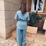 BURGOS BLUE DENIM TWO-PIECE SET