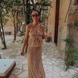 GUADALAJARA DARK BEIGE TWO-PIECE SET