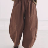 SIENNA DARK BROWN BALLOON PANTS
