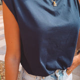 SUAVE DARK BLUE SUMMER TOP