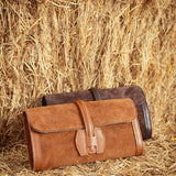WESTERN CAMEL SUEDE POCHETTE