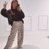 ANNELIES DARK BROWN FRINGE SWEATER