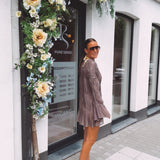 OAXACA TAUPE BEACH BLOUSE DRESS