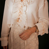 SNOWFALL CHIC ECRU BLOUSE