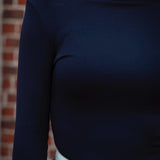 STAY FALLIN' DARK BLUE LONGSLEEVE TURTLENECK SHIRT