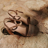 LUVIA BEIGE RAFFIA HEELS