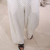 ILAYDA WHITE POLKADOTS PANTS