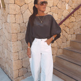 SALOU BROWN BLOUSE
