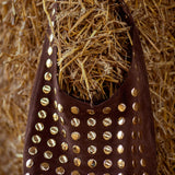 KESSY BROWN STUDS BAG