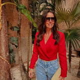 RAMONA RED CROPPED BLAZER