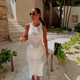 HERMOSA WHITE CROCHET DRESS