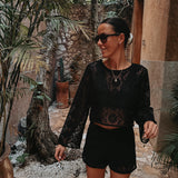FERNANDA BLACK CROCHET BLOUSE