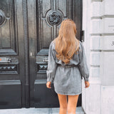 ABRIANA GREY DENIM DRESS