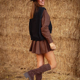 EL PASO BROWN BELT DRESS