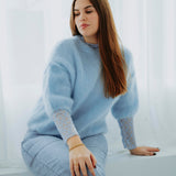 ISADORA SOFT BLUE MOHAIR SWEATER