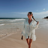 PRE-ORDER OAXACA MINT BEACH BLOUSE DRESS