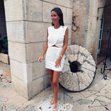INIESTA ECRU SKIRT